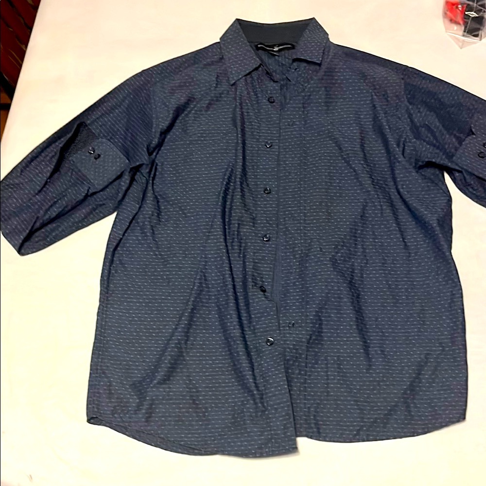 Beverly Hills Polo Club Blue Casual Button Down Shirt